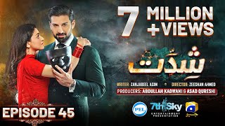 Shiddat Ep 45 Eng Sub Muneeb Butt  Anmol Baloch  Digitally Presented by PEL  8th July 2024 [upl. by Olag376]