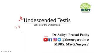 Undescended testis made easy with mnemonic [upl. by Iaria]