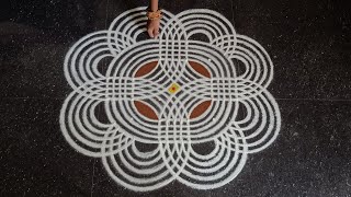 Chithirai madham special padi kolam  622 simple lotus kolam  pandaga muggulu  Rangoli kolangal [upl. by Saber]