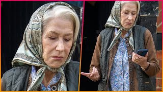 Helen Mirren imitates the late Queens style as she is first seen filming The Thursday Murder [upl. by Arikihs609]