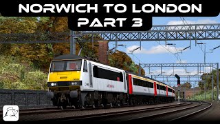 Norwich to London Part 3  BR Class 90  Great Eastern Main Line [upl. by Negiam881]