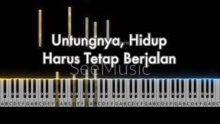 Untungnya Hidup Harus Tetap Berjalan  Bernadya  Piano Tutorial Gabe [upl. by Assilaj]