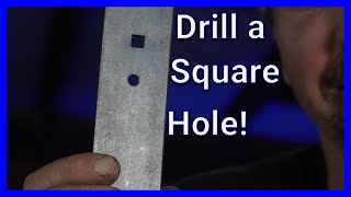 How To Drill a Square Hole  Super Easy Tip [upl. by Satsoc312]