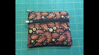 Double Zipper Pouch Tutorial [upl. by Annalla]