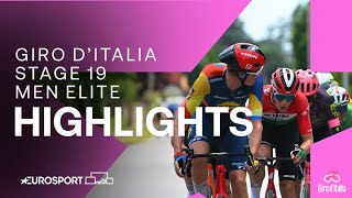 WINS FROM THE BREAKAWAY 🔥  Giro DItalia Stage 19 Race Highlights  Eurosport Cycling [upl. by Veta]