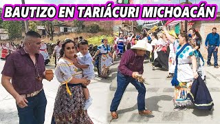 BAUTIZO TRADICIONAL en Tariácuri Michoacán México con TOPA Y JARRITOS  JUANE HALCÓN [upl. by Yenmor]