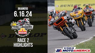 Mission King of the Baggers Race 2 at Brainerd 2024  HIGHLIGHTS  MotoAmerica [upl. by Lance72]