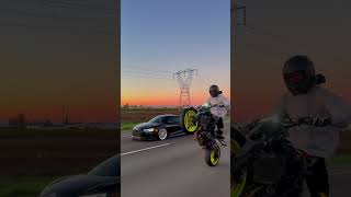 FZ07 fz09 wheelie track audi r8 street bike [upl. by Meakem115]