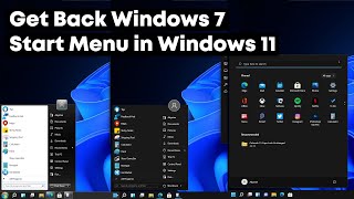 Get Back Windows 7 or 10 Start Menu in Windows 11  StartIsBack [upl. by Terrilyn]