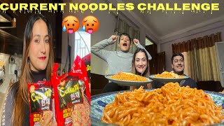 Hot n spicy 🌶️ 10 packets Current noodles challenge🥵🥵🍜 [upl. by Nomor679]