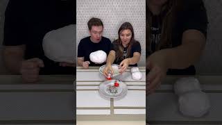 Choose food challenge 😂 Who has how many Kinder chocolate eggs 🙄 shorts Best video by Hmelkofm [upl. by Alinna]