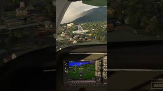 Beechcraft Bonanza G36 landing at Along VEAN flightsimulator landingvideo [upl. by Champagne]