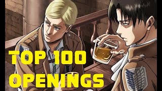 TOP 100 ANIME OPENINGS of all time 2021 [upl. by Niawd]