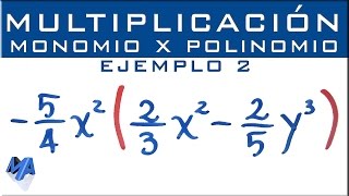 Multiplicación de expresiones algebraicas  Monomio por polinomio  Ejemplo 2 [upl. by Andrel475]