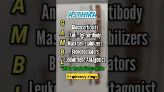 🔥Learn Respiratory Drugs Easily Best Mnemonics  pharma mbbs study tricks doctor shorts neet [upl. by Gross]