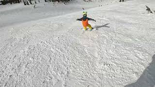 6 year old on “the wall” at kirkwood ski resort [upl. by Hamian]