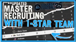 UPDATED Master Recruiting With One Star Team College Football 25 [upl. by Farrica]