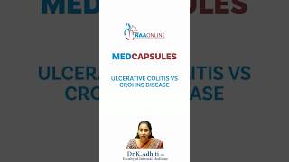 MEDCAPSULES  Ulcerative colitis vs crohns disease  By DrKAdhiti shorts [upl. by Anwahsak535]