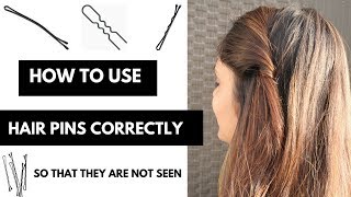 How TO  Use Bobby Pins amp Hair Pins Correctly So That They Are Not Seen In HindiEasy Tricks [upl. by Khajeh263]