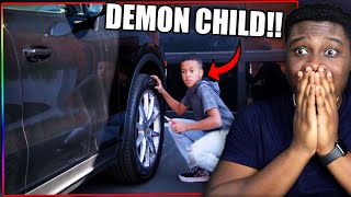 KID FLATTENS MOMS TIRE TO SKIP TEST HE INSTANTLY REGRETS IT [upl. by Neall434]