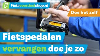 Krakende fietspedalen Vervangen doe je zo  Fietsvoordeelshopnl Doe Het Zelf [upl. by Nnahgem367]