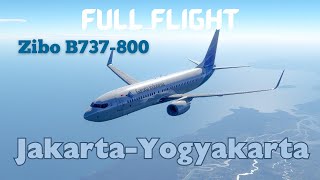 Jakarta CGK  Yogyakarta JOG with GoAround  Zibo B737800 XPlane 12 [upl. by Atazroglam]