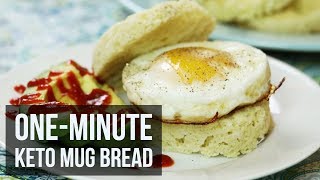 OneMinute Keto Mug Bread  Quick Low Carb Bread Recipe by Forkly [upl. by Nelleus]