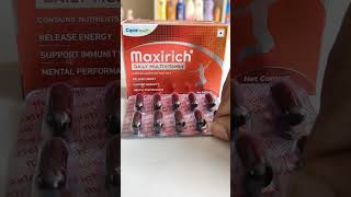 Maxirich capsule uses in hindi  Best Multivitamin Capsules [upl. by Meer]