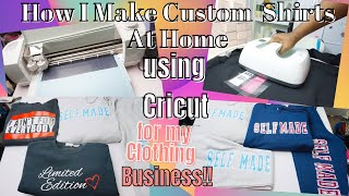 HOW I MAKE MY OWN CUSTOM SHIRTS FOR MY BUSINESS  CRICUT IRONON SHIRTS  ENTREPRENEUR LIFE [upl. by Micki]