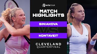 Katerina Siniakova vs Anett Kontaveit  2021 Cleveland Quarterfinal  WTA Match Highlights [upl. by Friederike]