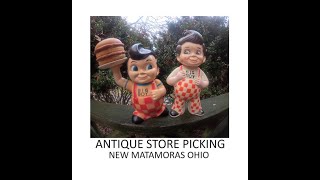 Antique Store Picking New Matamoras Ohio  Dougs Store  Antiques  Bobs Big Boy  Elbys  Food [upl. by Shatzer]