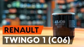 Så byter du oljefilter och motorolja på RENAULT TWINGO 1 C06 AUTODOCLEKTION [upl. by Revolc832]