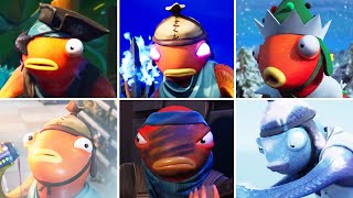 Evolution of Fishstick in All Fortnite Trailers amp Cutscenes [upl. by Aratak5]