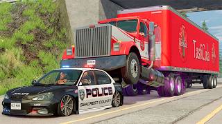 Police Car Chases 66  BeamNG DRIVE  SmashChan [upl. by Hnahk]