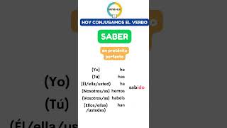 📝 Conjugación del verbo quotsaberquot en español 📚 [upl. by Anecusa]