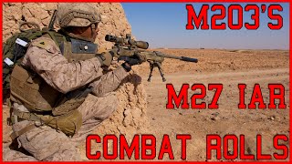 M203 Range  M27 IAR  Combat Rolls  USMC [upl. by Annovy]