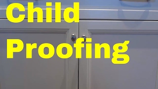 How To Childproof Kitchen CabinetsEASY Method For Babyproofing [upl. by Berty]