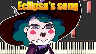 Here I Am SONG Eclipsas Song  Star Vs The Forces Of Evil Piano Tutorial [upl. by Lleinnad283]