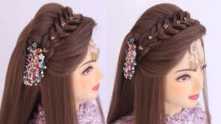 Engagement look for bride l wedding hairstyles kashees l easy open hairstyles l bridal hairstyles [upl. by Pearl]