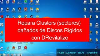 Reparar Clusters  sectores dañados de discos rigidos con DRevitalize [upl. by Enayr]