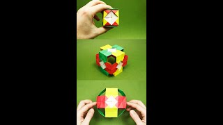 Easy Origami Magic Transforming Cube 4 in 1 😱😍 shorts [upl. by Eenej]