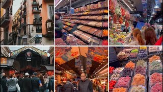 BarcelonaLa Boqueria MarketThe Most Popular Food Market in Barcelona Spain [upl. by Oigufer]