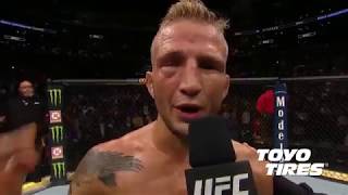 UFC 227 TJ Dillashaw Octagon Interview [upl. by Hadik506]