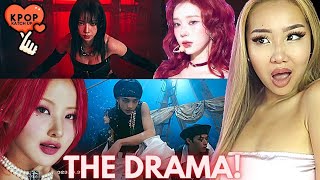 THEY BROUGHT THE DRAMA 😈 AESPA STRAY KIDS KISS OF LIFE MV  REACTIONREVIEW [upl. by Duer]