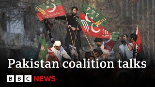 Pakistan election Coalition talks confirmed after surprise win for Imran Khan supporters  BBC News [upl. by Nairrod]