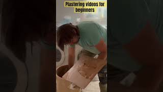 PLASTERING IT FLAT diy renovation construction homeimprovement home plasterer homerenovation [upl. by Enelhtac534]