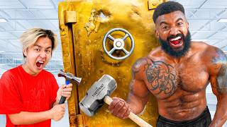 WORLDS STRONGEST MAN vs 100000 UNBREAKABLE SAFE [upl. by Serrell393]