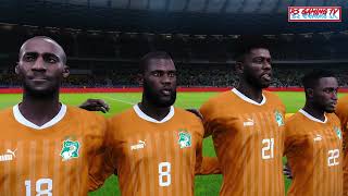 Côte dIvoire vs Zambia  Africa Cup of Nation Qualifiers  Full Match  Realistic PES Gameplay [upl. by Aisile]