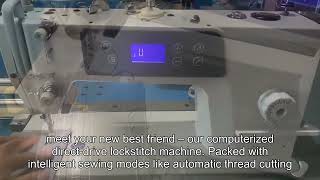 High speed lockstitch sewing machine [upl. by Konyn]