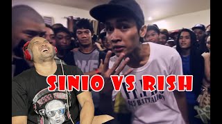 SINIO VS RISH  FLIPTOP  REACTION HINDI REVIEW [upl. by Wivinia707]